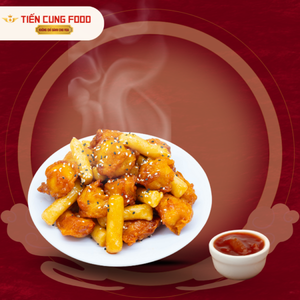 Gà Rán Viên Rút Xương Vị Hàn Quốc + Bánh gạo sốt chua ngọt – Tiến Cung Food